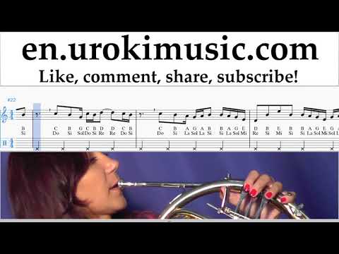 French Horn lessons DJ Khaled, Justin Bieber - No Brainer Sheet Music Tutorial um-ih352