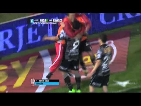 Gol de Ábila. Huracán 2 - Sarmiento 0. Fecha 28. Primera División 2015. FPT