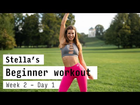 15 MIN EASY Workout Challenge W2D1 - Strong Abs & Back | Sweat with Stella 🔥