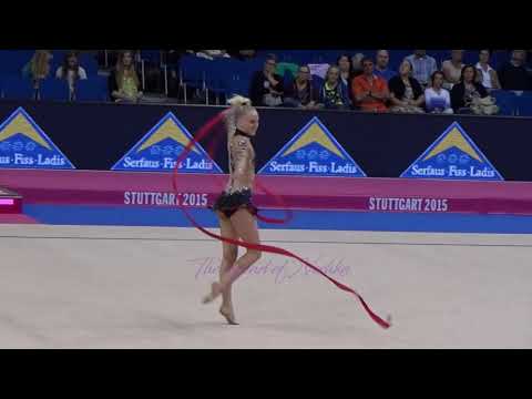 Jennifer PETTERSSON (SWE) ribbon - 2015 Stuttgart worlds Qualifs