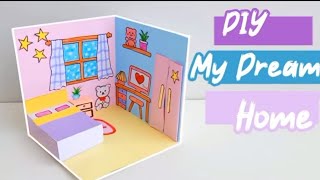 How To Make a beautiful paper house /diy miniature paper house 🏠/ paper doll house/ paper house /diy