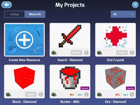 Using Tynker to make custom textures packs for Minecraft