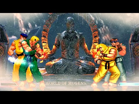 [Street Fighter Mugens] Ken Burn Ryu ice Vs Ultimate Ken & Ultimate Ryu