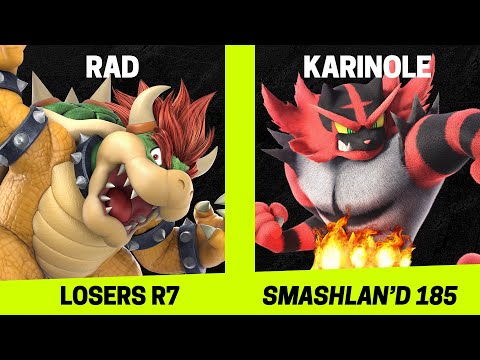 SmashLAN'd 185 Losers R7 - Rad (Bowser) vs Karinole (Incineroar) - SSBU Tournament