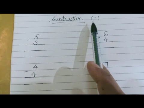 Subtraction of one digit number | using fingers and mind calculations