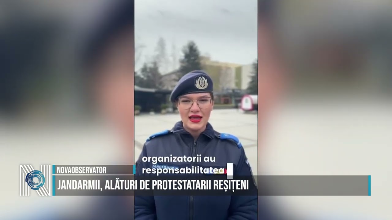 JANDARMII, ALĂTURI DE PROTESTATARII REȘIȚENI