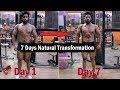 Do You Believe This (Real or Fake) | 1 Week Natural Transformation | Bodybuilding