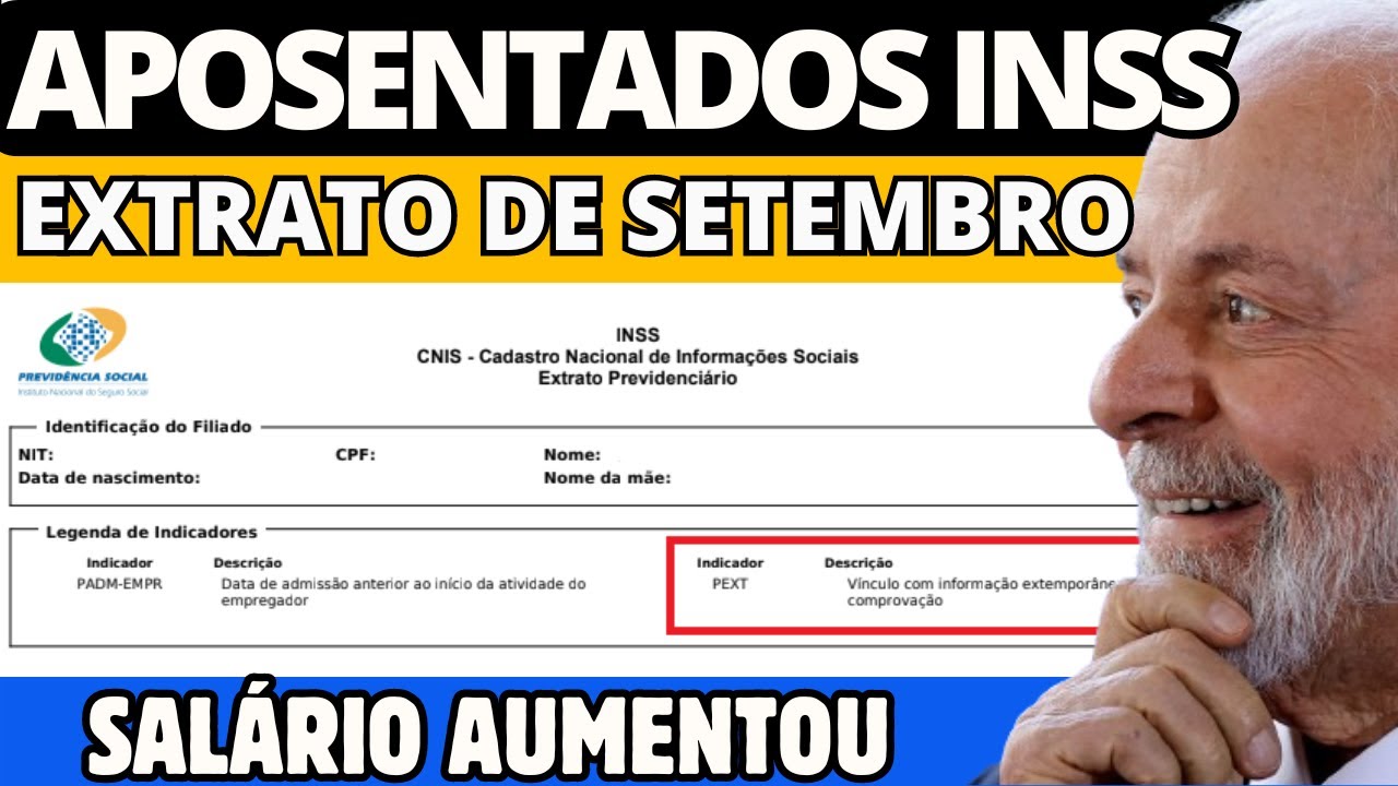 INSS LIBERA EXTRATO COM CORREÇÃO DAS APOSENTADORIAS 6,37% + 3,94% - FOLHA VIROU