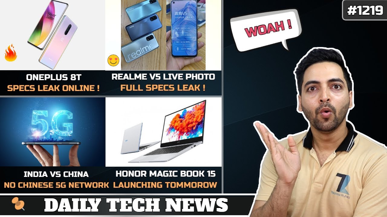 Oneplus 8T Specs😲,India 5G Thug-Life😂,Realme V5 Live Photo,Honor MagicBook 15 Price,Xiaomi Trimmer