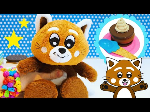 Pukkins bakar roliga bakelser - Lek och lär med Pukkins den röda pandan   Lek med oss