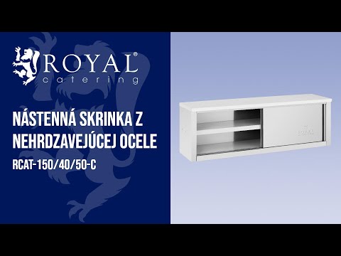 Video - Nástenná skrinka z nehrdzavejúcej ocele – 1500 x 400 x 500 mm - nosnosť 75 kg na jednu policu