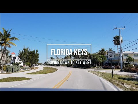 Driving from Marathon to Key West, Florida Keys, USA