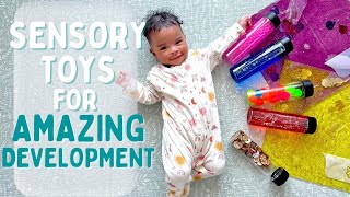How To Entertain Your Baby (Sensory DIYs) ! 3-6 Months +
