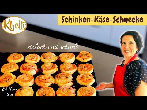 Ham and cheese snails / hearty finger food / quick recipe / party snack / Khelli's Baking World