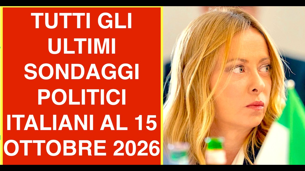 TUTTI GLI ULTIMI SONDAGGI POLITICI ITALIANI AL 16 OTTOBRE 2026