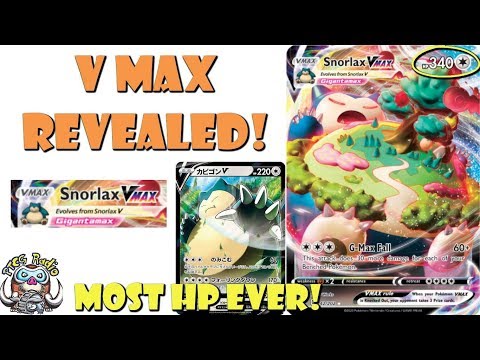 Pokemon V Max Finally Revealed! Snorlax V Max Has the Most HP EVER! (Sword & Shield TCG)