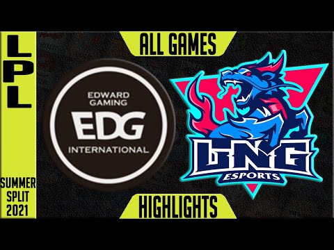 EDG vs LNG Highlights | LPL Summer 2021 W9D4 | Edward Gaming vs LNG Esports