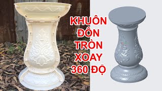 Khuôn đôn tròn nhựa ABS xoay được 360 độ - Khuôn chậu Sơn Cương