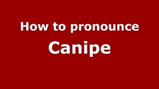 How to pronounce Canipe