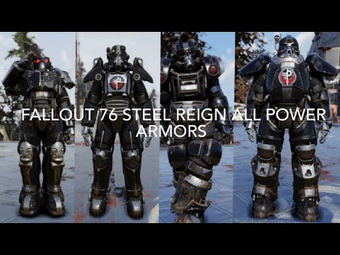 Fallout 76 | Steel Reign Paint All Power Armor Types | Showcase