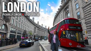 London Walking Tour 4K – Picadilly Circus | Leicester Sq | China Town