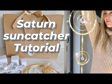 large crystal suncatcher tutorial - Saturn suncatcher DIY tutorial