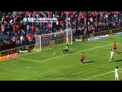 Remate de Mancuello. Tigre 0 - Independiente 0. Fecha 12. Torneo Final 2013. Fútbol Para Todos