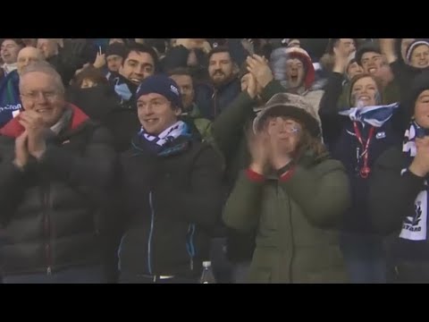 Ecstatic Scottish crowd belt out Flower of Scotland...TWICE! [Scotland vs England '18]
