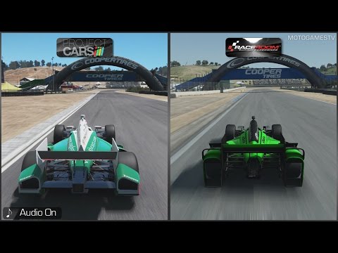 Project CARS vs RaceRoom - Dallara DW12 vs Formula RaceRoom US at Laguna Seca