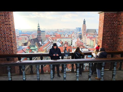 4K Bird's view of Wroclaw, Poland