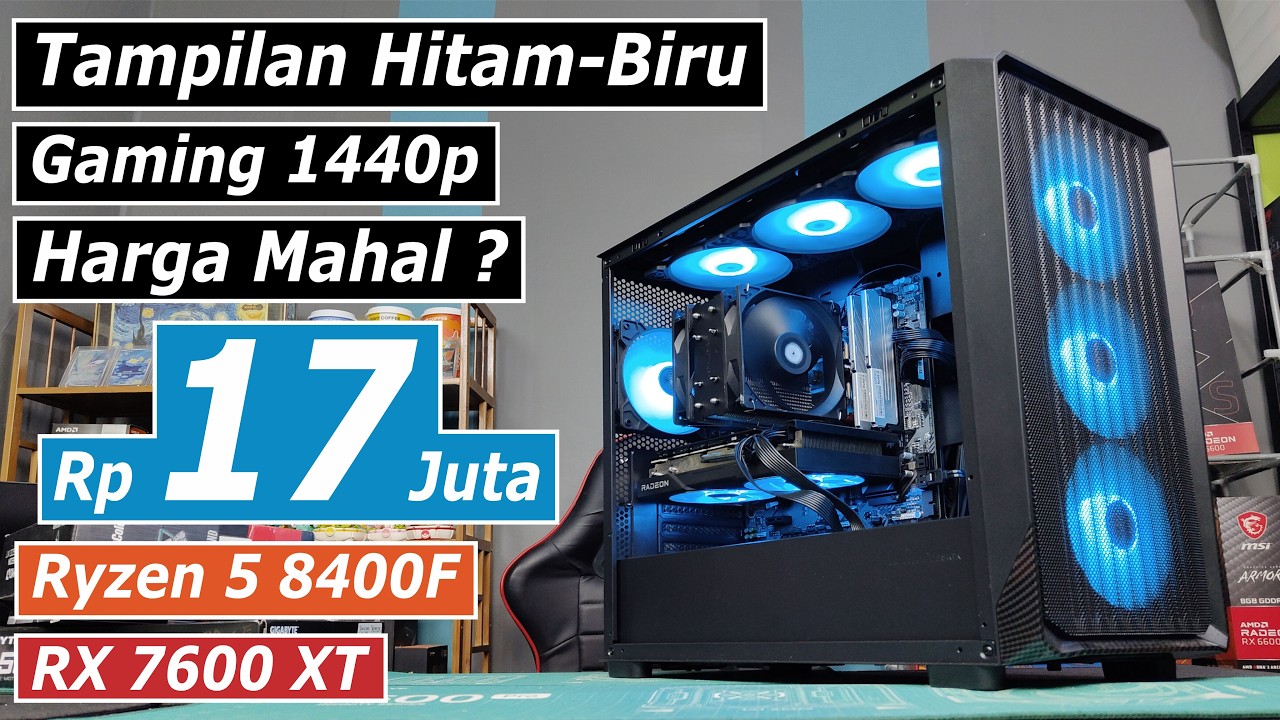PC Gaming AMD Performa Kencang Libas 2K with Ryzen 5 8400F + RX 7600 XT