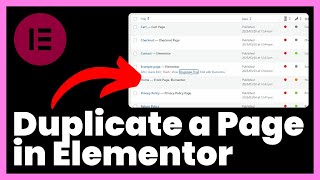 How to Duplicate a Page in Elementor