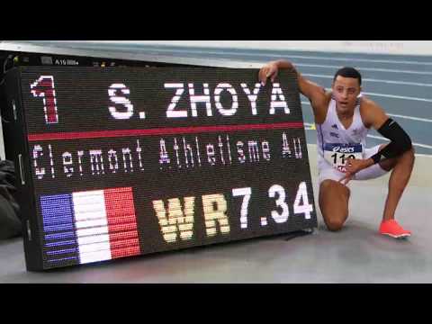 SASHA ZHOYA RECORD DU MONDE JUNIORS DU 60M HAIES (7"34)