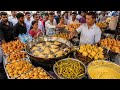 Non Stop Indian Street Food Frying Crispy Pakora Overload