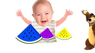Learn Colors With Bad Baby Crying Watermelon Masha
