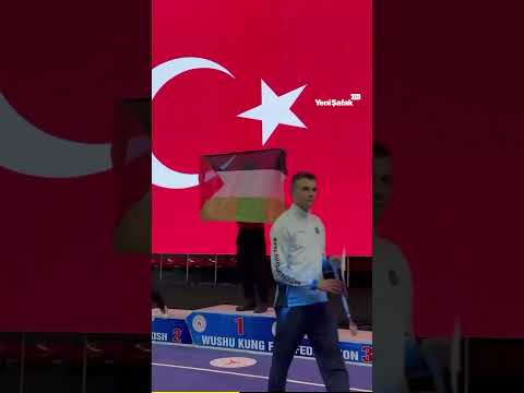 Turkish Athlete Shows Support For Palestine #palestine #protest