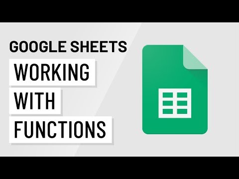 Google Sheets Working with Functions