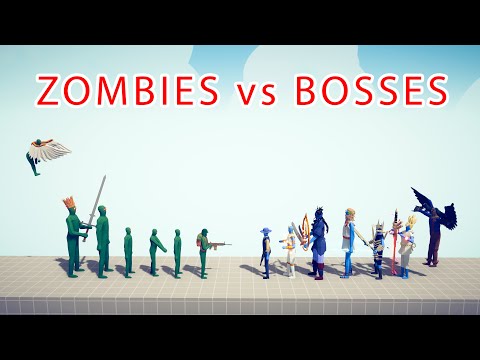 ZOMBIES Team vs BOSSES Team - Totally Accurate Battle Simulator TABS