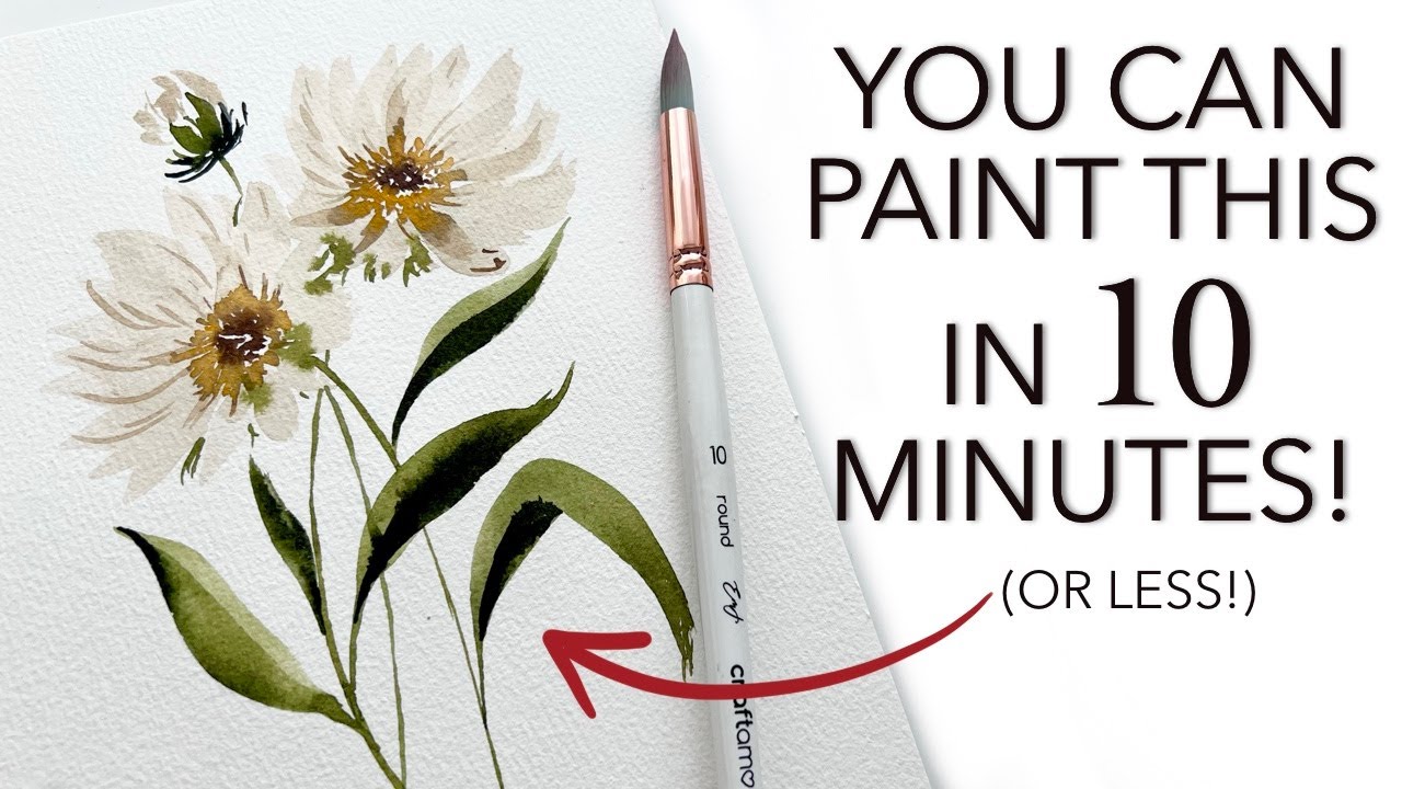 I Challenged Myself To Paint A Flower In 10 Minutes