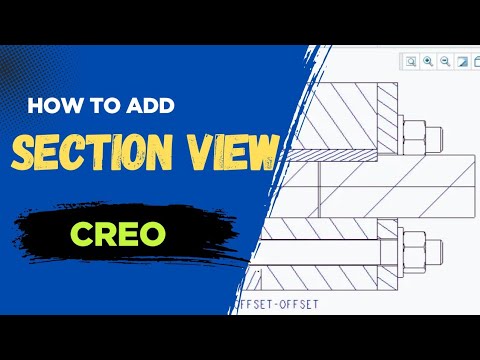 How to create a section view in ptc CREO 7 drawing beginner tutorial step by step guide