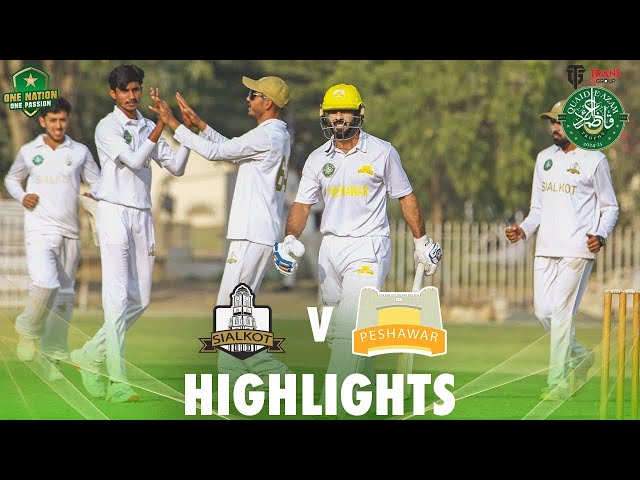 Full Highlights | Sialkot Region vs Peshawar Region | Day 1 | Quaid-e-Azam Trophy Final | PCB