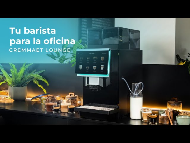 Cafetera Superautomática Cecotec Cremmaet Lounge 2x700g 2900W 4 tolvas pantalla táctil video