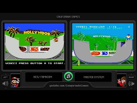 California Games (NES vs Master System) Side by Side Comparison (Summer Games/ Jogos de Verão)