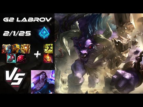 G2 Esports Labrov SUPPORT Alistar vs Taric - EU Challenger Patch 25.S2.2