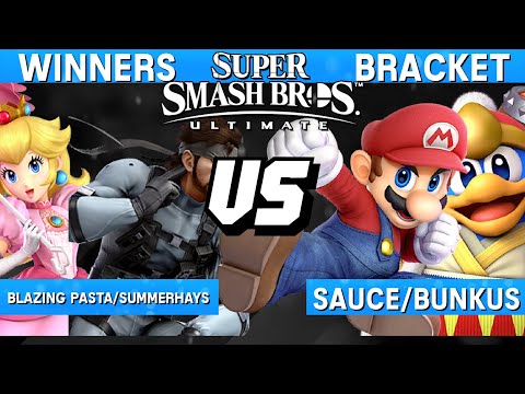 Smash Ultimate - Blazing Pasta/Summerhays (Peach / Snake) vs SAUCE/Bunkus (Mario / DDD) - CNB 188