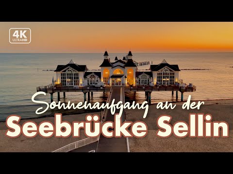 Seebrücke Sellin - Sonnenaufgang über der Ostsee - Rügen Urlaub 2021 (4K Sunrise Walk)