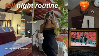 FALL NIGHT ROUTINE! cozy, relaxing, & productive🕯️🍂