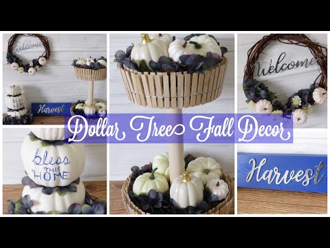 Dollar Tree DIY Fall Decor | Easy Fall Decor Ideas Video