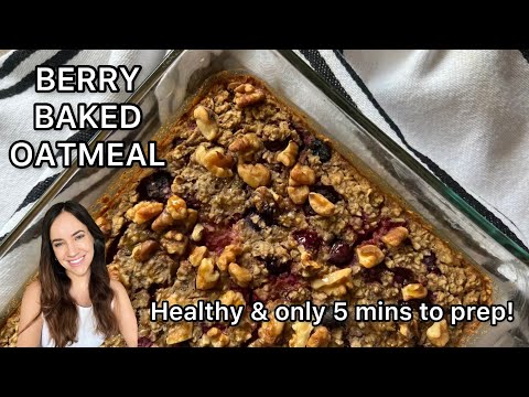 Oatmeal Bake With Berries Vegan Easy One Dish Recipe