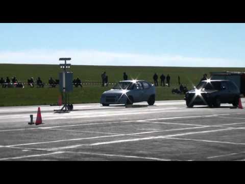 Weißer Kadett Turbo in Bitburg 10,50@221 c20let Astra Mk2 WKT